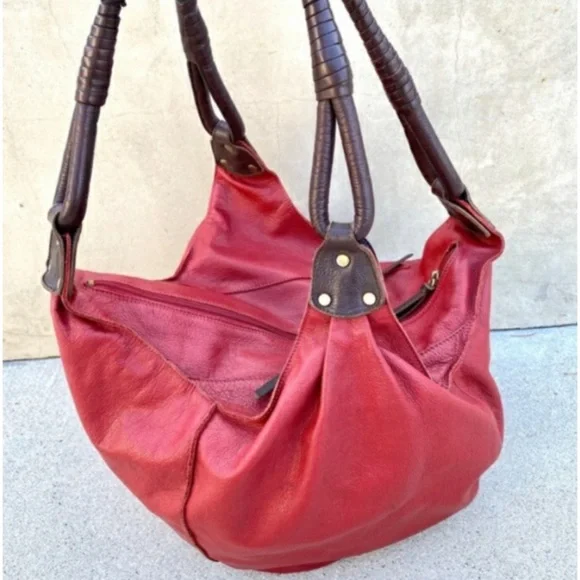 Like new ANTHROPOLOGIE Nest LEATHER Handbag BOHO HOBO Sack